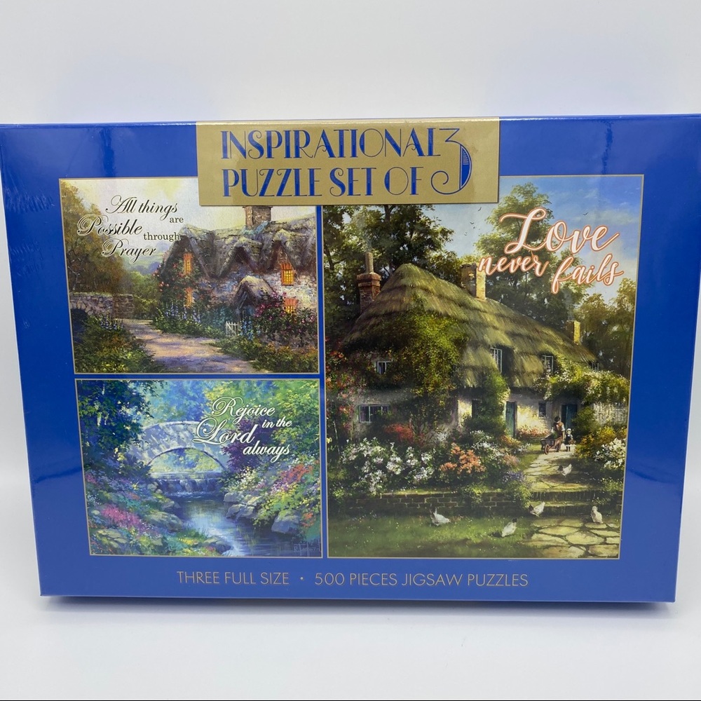 INSPIRATIONAL‎ PUZZLE SET 3 - 500 piece BRAND NEW